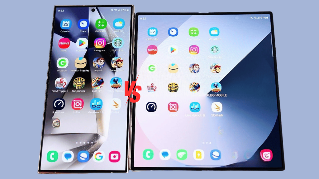 Samsung Galaxy S24 Ultra vs Galaxy Z Fold 6: Speed Test and Performance Comparison